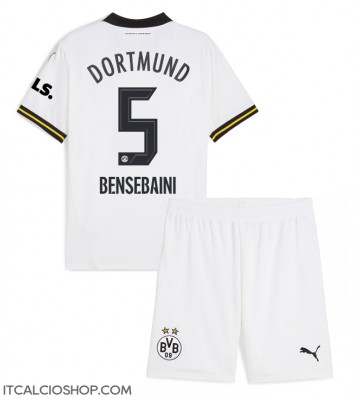 Borussia Dortmund Ramy Bensebaini #5 Terza Maglia Bambino 2024-25 Manica Corta (+ Pantaloni corti)